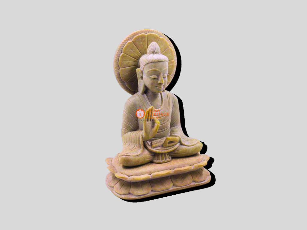 Religious Lord Buddha Statue/Figurine Hand Carved Soapstone Marble Craft